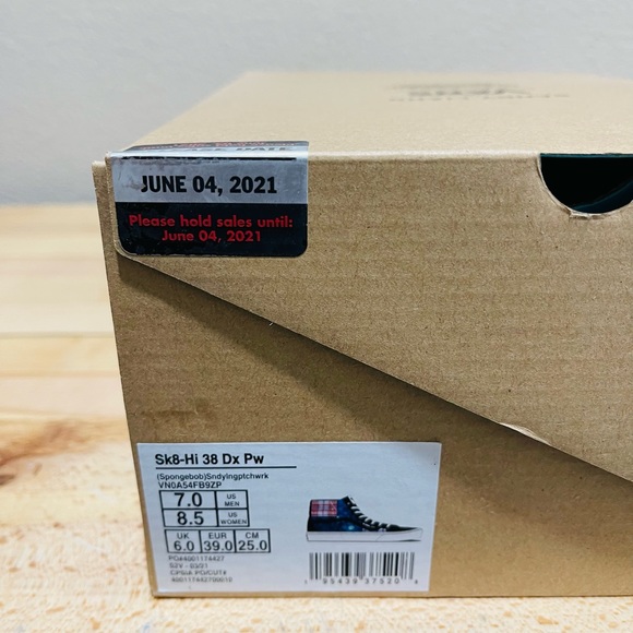 VANS Sk8-HI Spongebob Sandy Liang Patchwork Women's US 9.5 8.5 - Picture 7 of 11